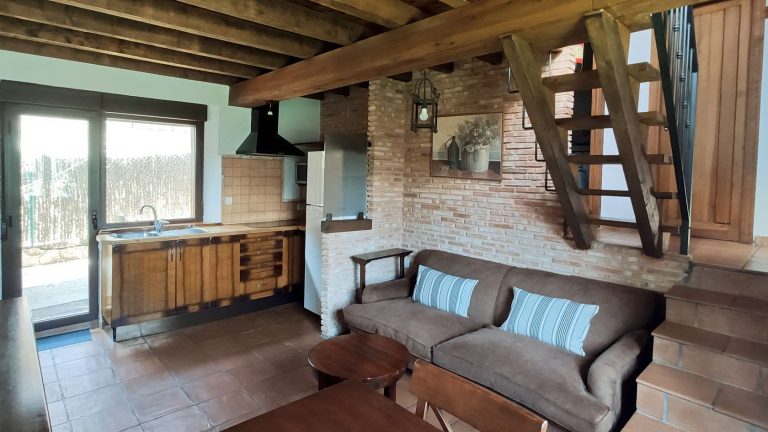 Salón apartamento Quercus casas rurales Saika Rural